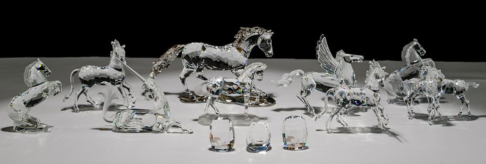 Lot 202: Swarovski Crystal Horse and Unicorn Assortment