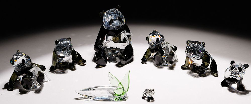 Lot 204: Swarovski Crystal Panda Assortment