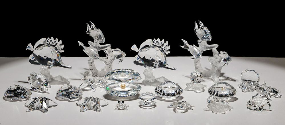 Lot 206: Swarovski Crystal Sea Animal Assortment