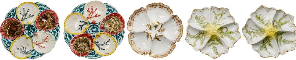 Lot 233: Wedgwood Majolica Oyster Plates