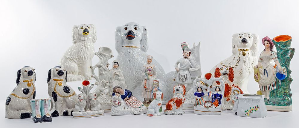 Lot 247: Staffordshire and Staffordshire-Style Assortment