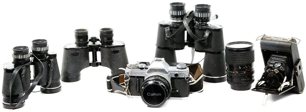 Lot 251: Camera and Binocular Assortment