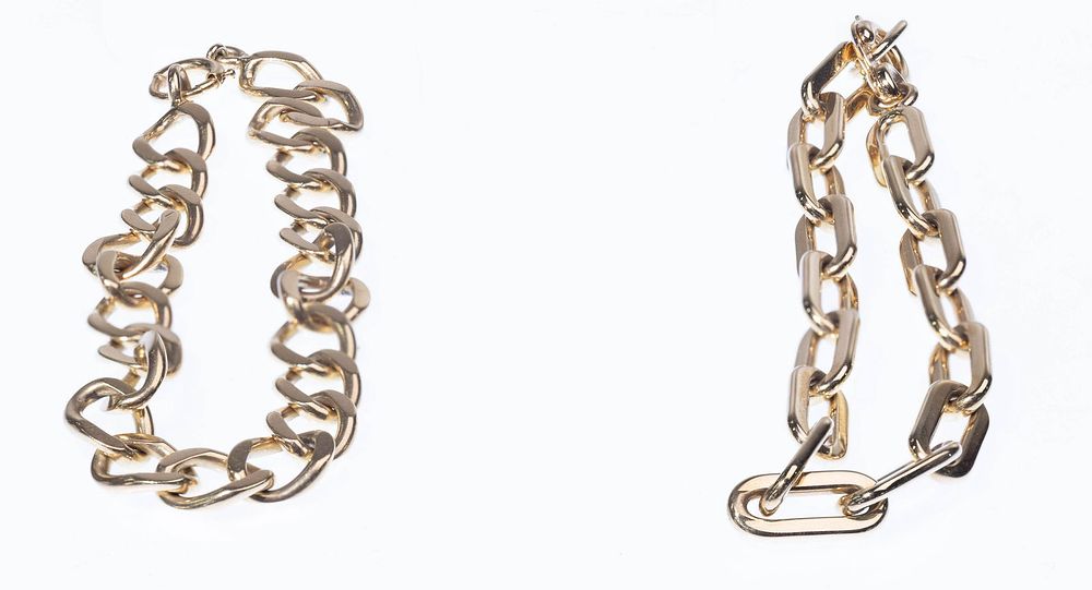 Lot 274: 14k Yellow Gold Link Bracelets