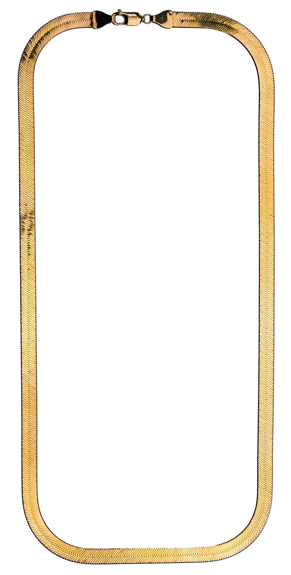 Lot 281: 14k Yellow Gold Herringbone Necklace