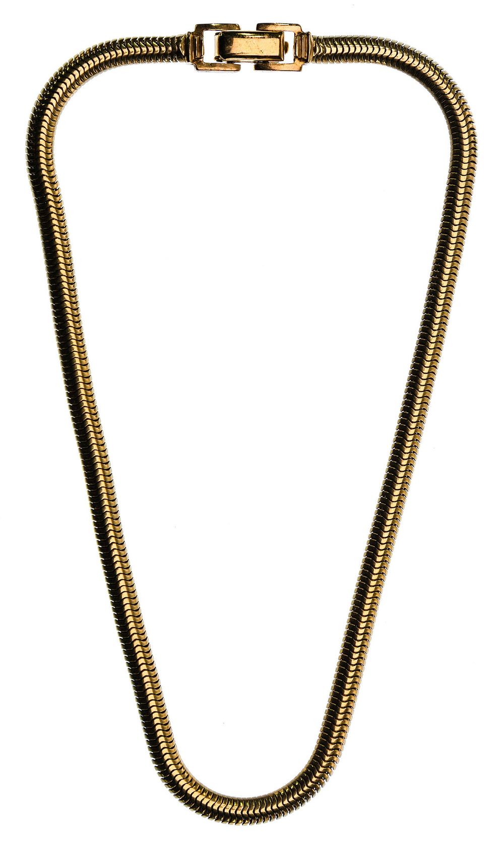 Lot 286: 14k Gold Snake Choker Necklace