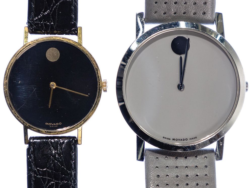 Lot 323: Movado 'Museum' Wrist Watches