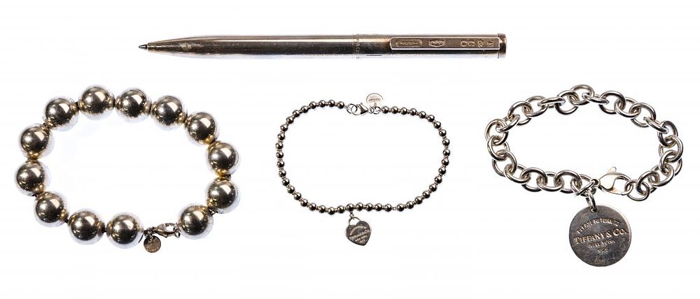 Lot 332: Tiffany & Co Sterling Silver Jewelry Assortment