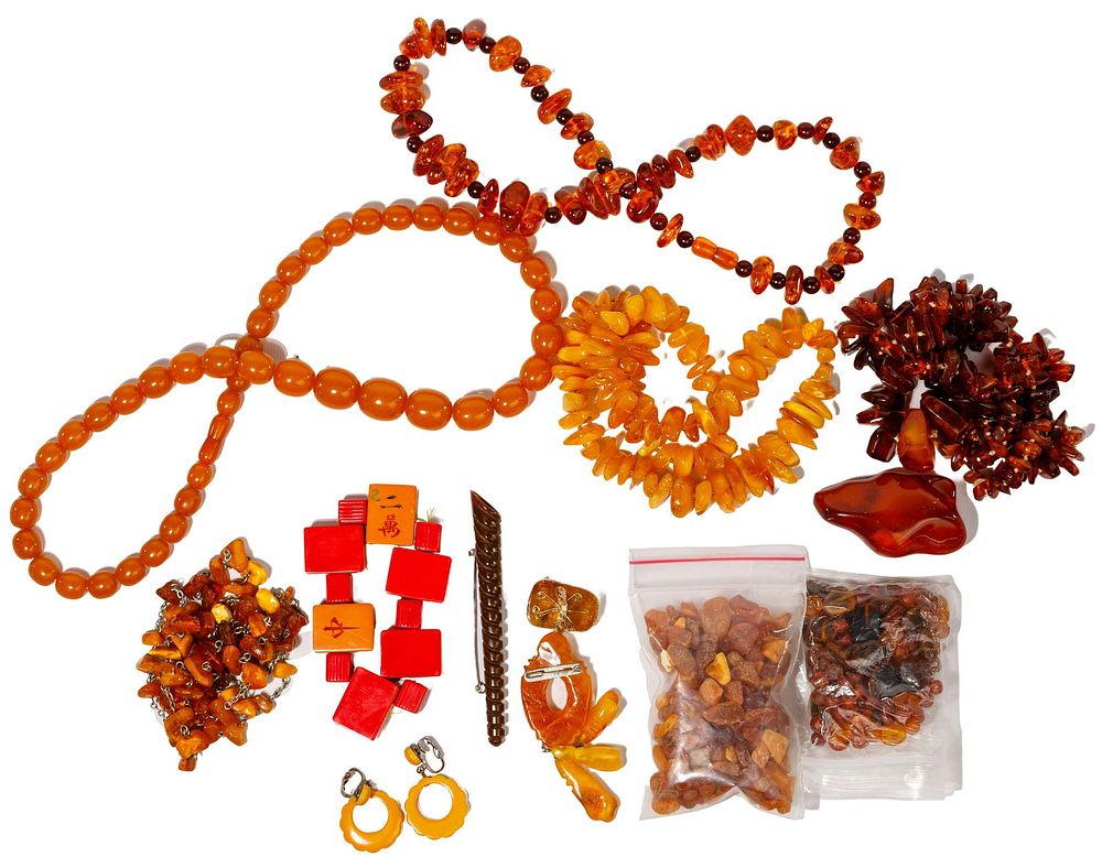 Lot 342: Amber and Bakelite Jewelry Assortment