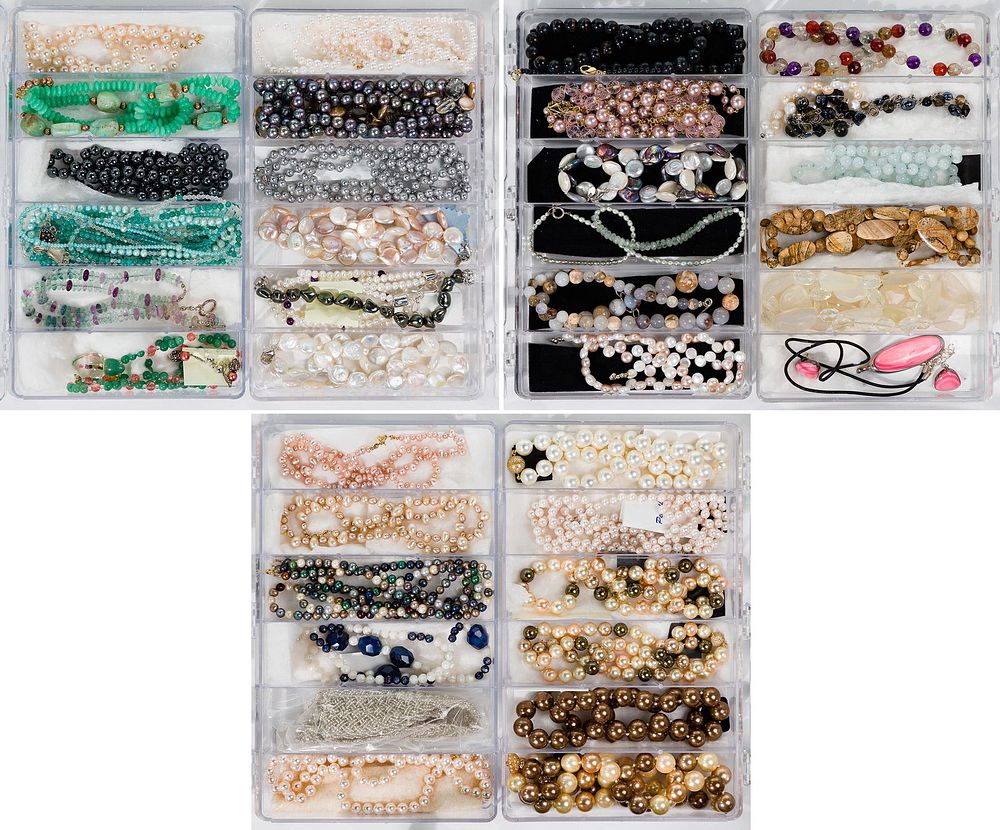 Lot 352: Pearl and Natural Stone Jewelry Assortment