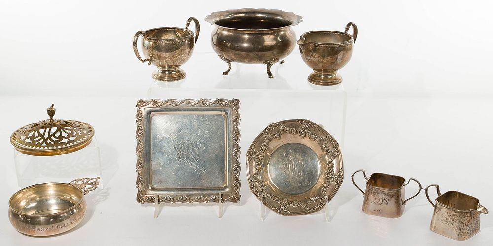 Lot 356: Sterling Silver Hollowware Assortment