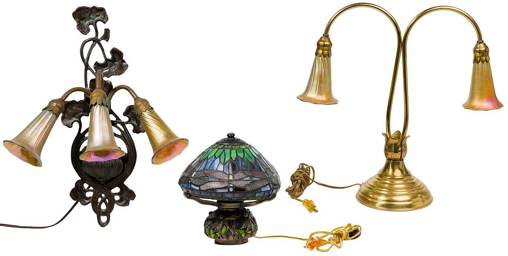 Lot 38: Art Nouveau Style Lamp Assortment