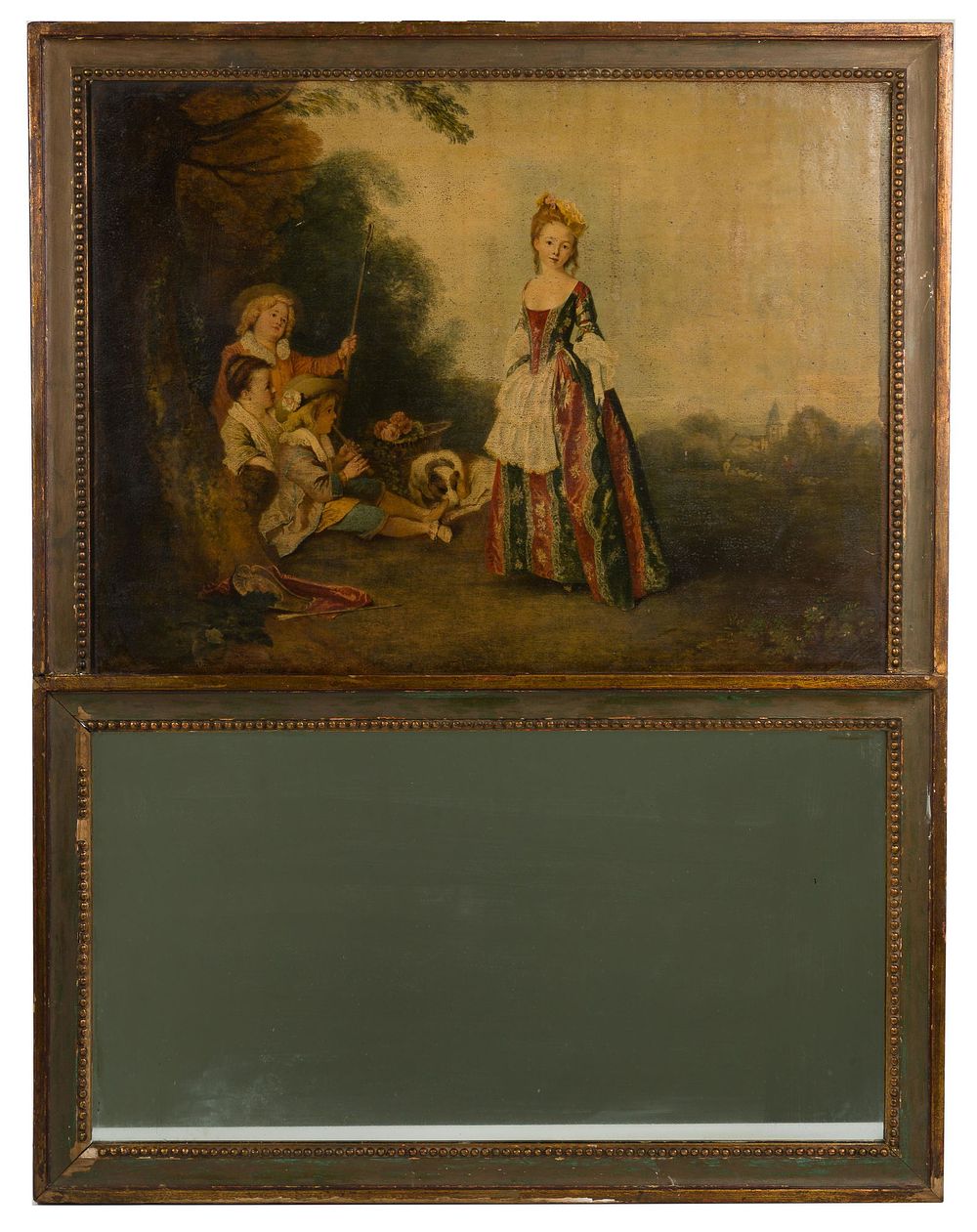 Lot 45: French Trumeau Mirror