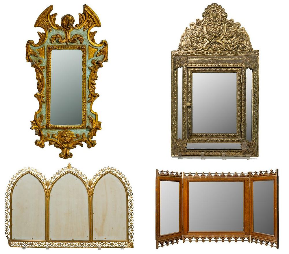 Lot 46: Gothic Style Mirror and Frame Assortment