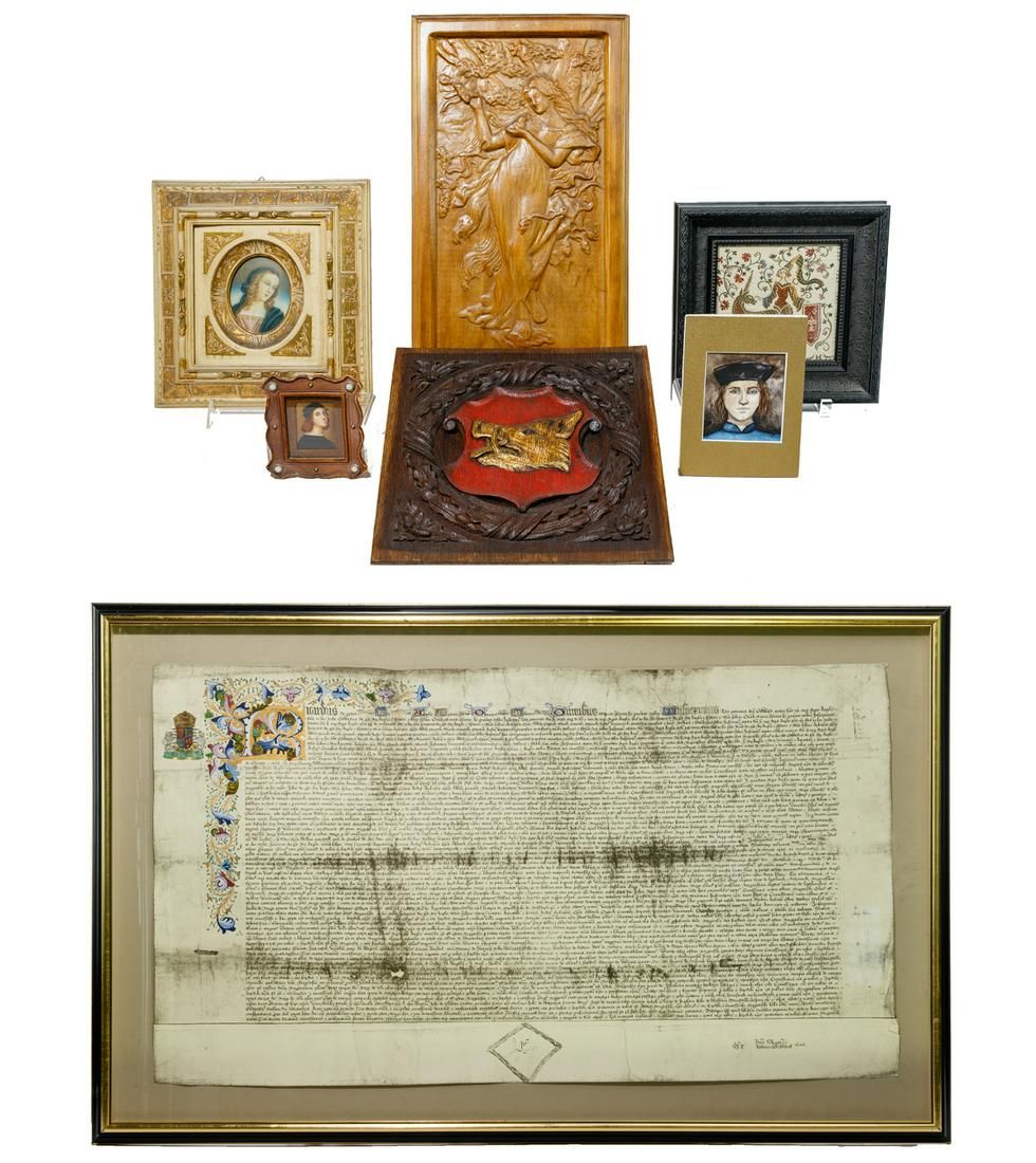 Lot 70: Medieval Themed Decorative Art Assortment