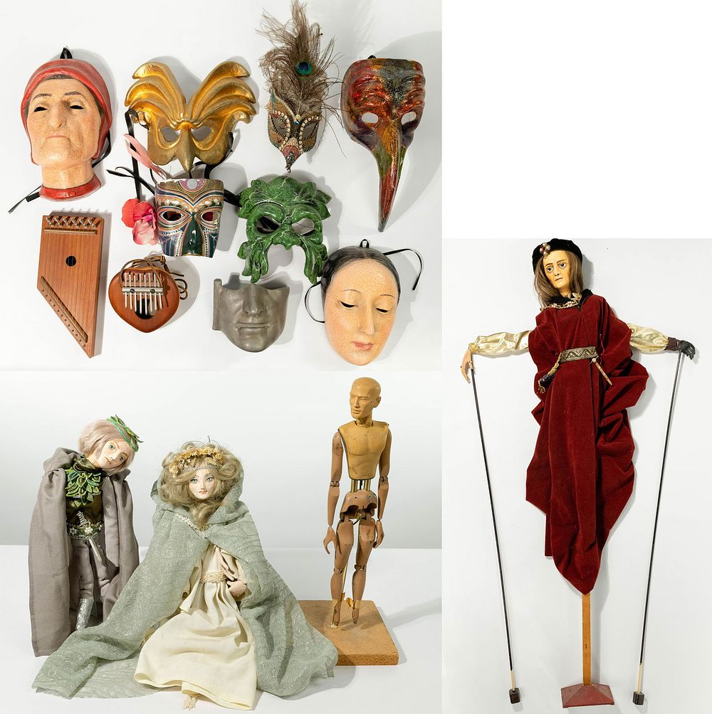Lot 75: Puppet and Mask Assortment