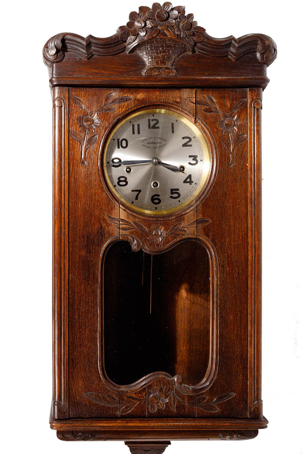 Lot 108: French Carved Wood Veritable Westminster Wall Clock