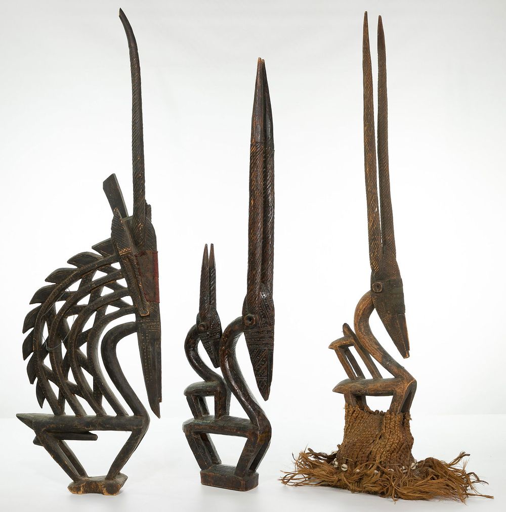 Lot 119: African Chiwara Headdress Assortment