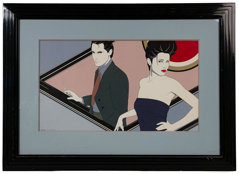 Lot 132: Patrick Nagel (American, 1945-1984) 'Lucky Strike'