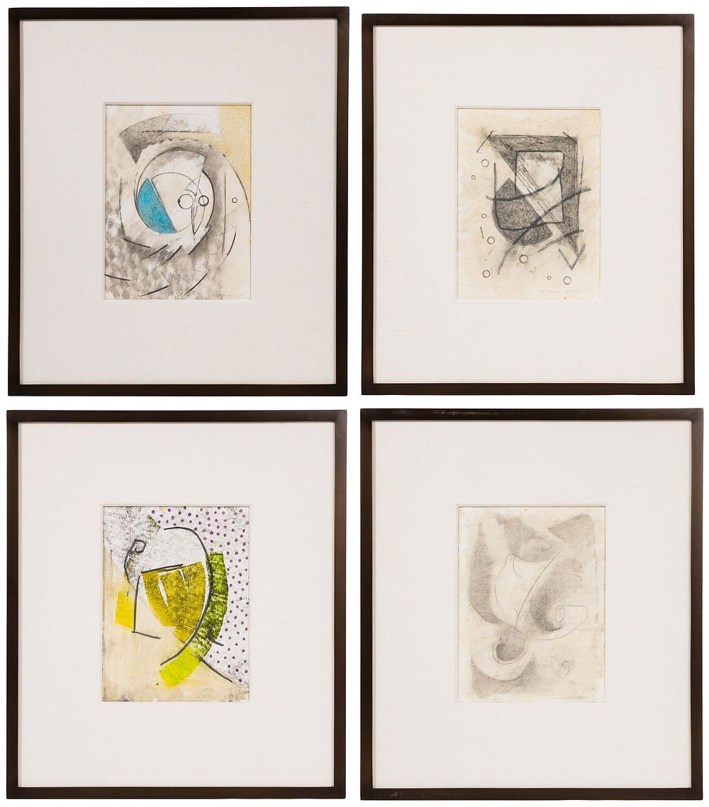 Lot 136: Paul VerBurg (American, b.1956) Mixed Medias on Paper