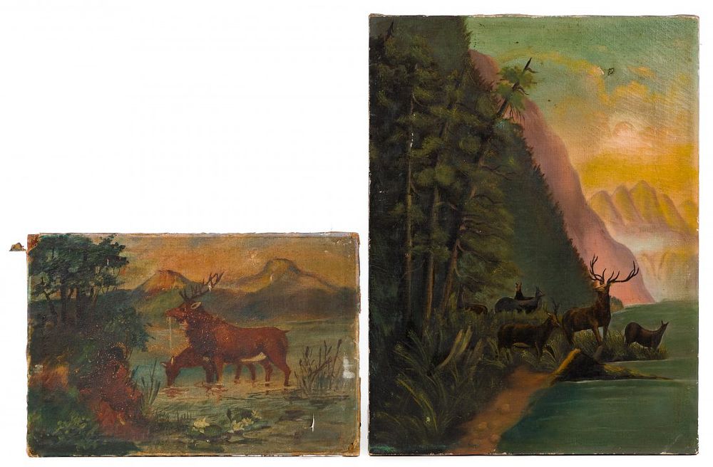 Lot 142: Unknown Artists (20th Century) Oils on Canvas