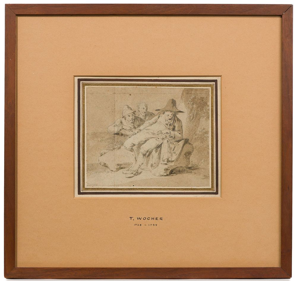 Lot 146: (Attributed to) Tiberius Wocher (Swiss, 1728-1729) Ink