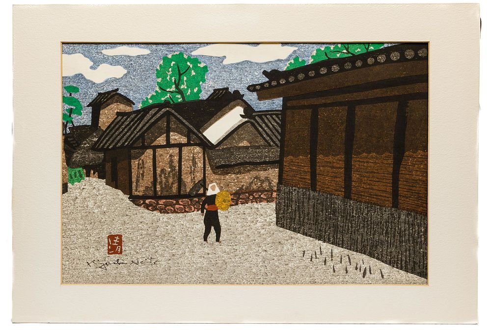 Lot 180: Kiyoshi Saito (Japanese, 1907-1997) 'Spring in Aizo'