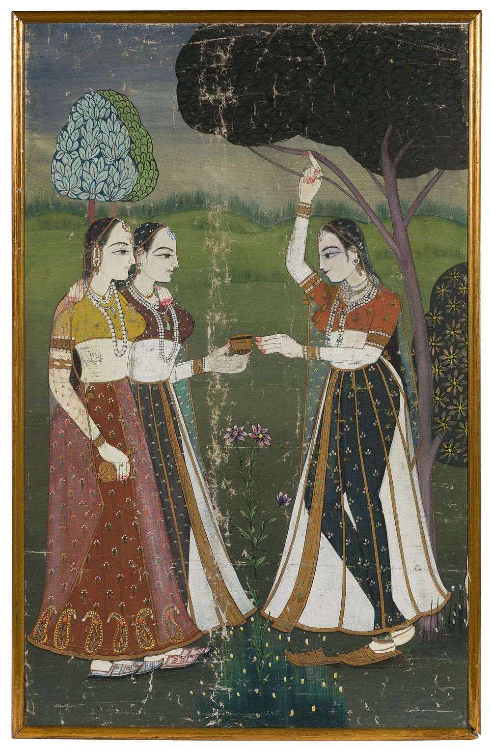 Lot 181: Northern Indian Gouache on Linen