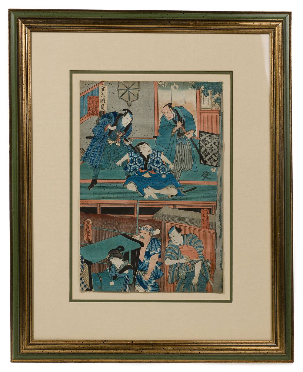 Lot 184: Utagawa Toyokuni III (Japanese, 1785-1864) 'Forty-Seven