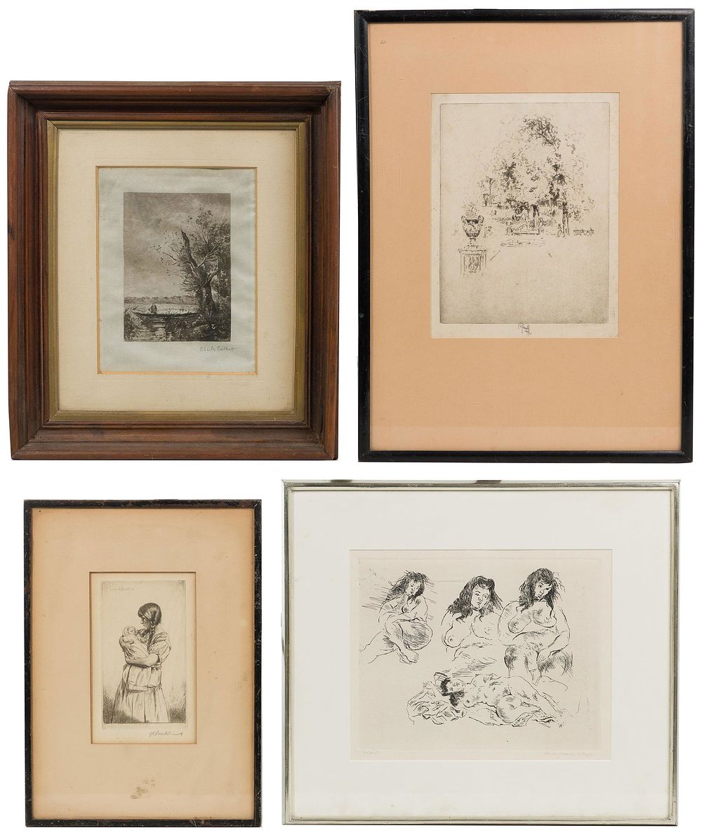 Lot 197: Early 20th Century Signed Etching Assortment