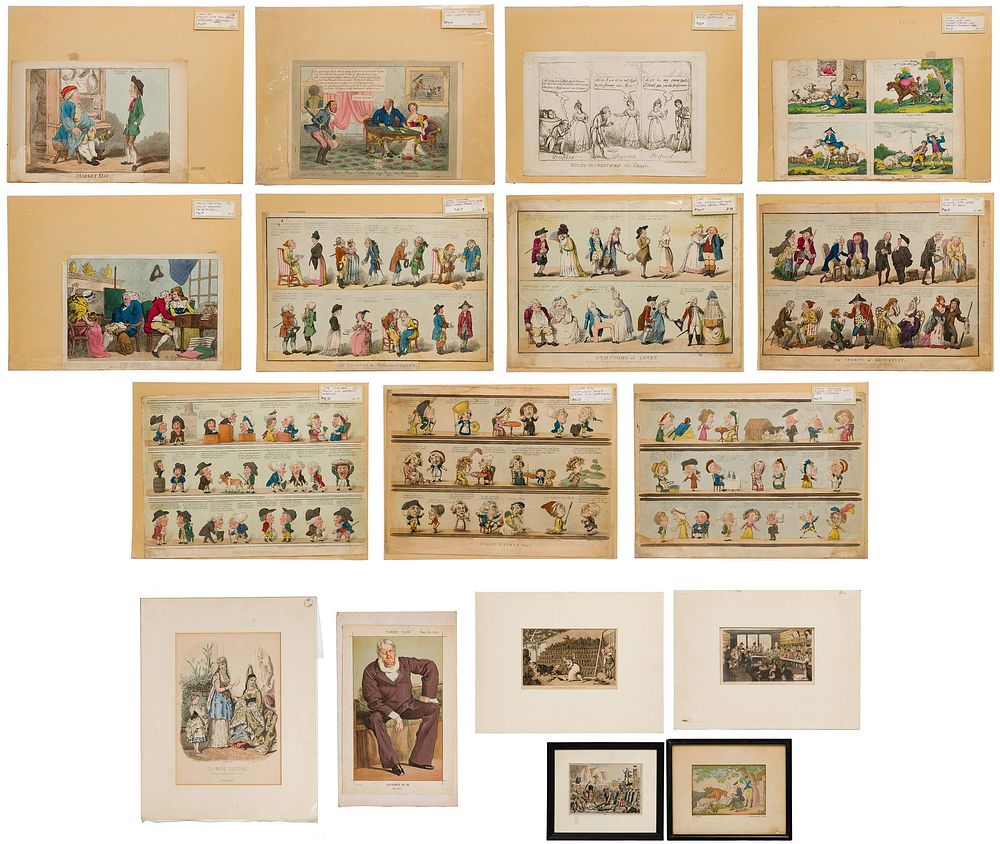 Lot 198: English Caricature Print Assortment