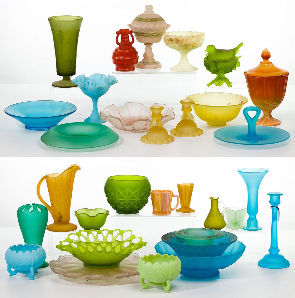 Lot 231: Frosted Art Glass Assortment