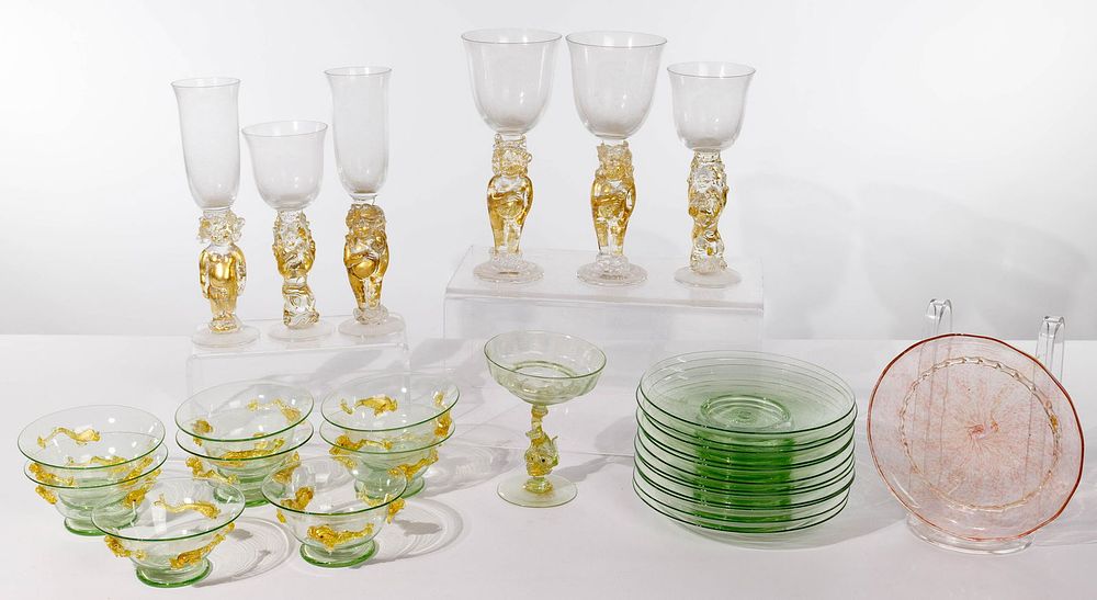 Lot 241: Venetian Murano Glass Assortment