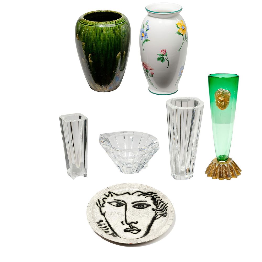 Lot 251: Crystal and Pottery Assortment