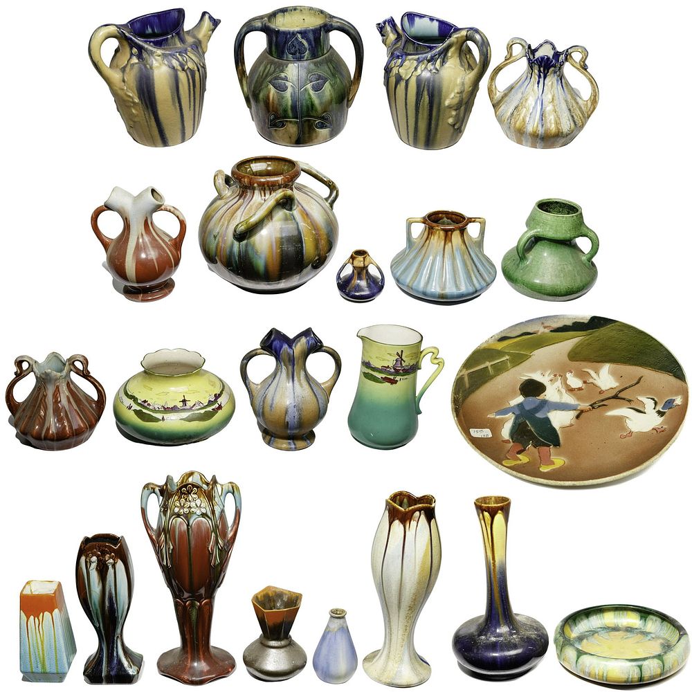 Lot 303: Belgian Pottery Assortment