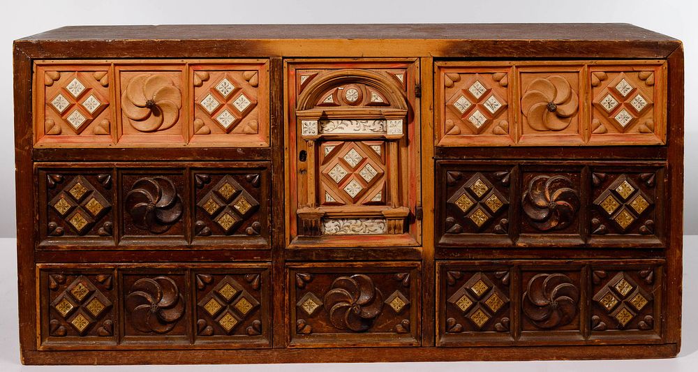 Lot 340: Primitive Apothecary Cabinet