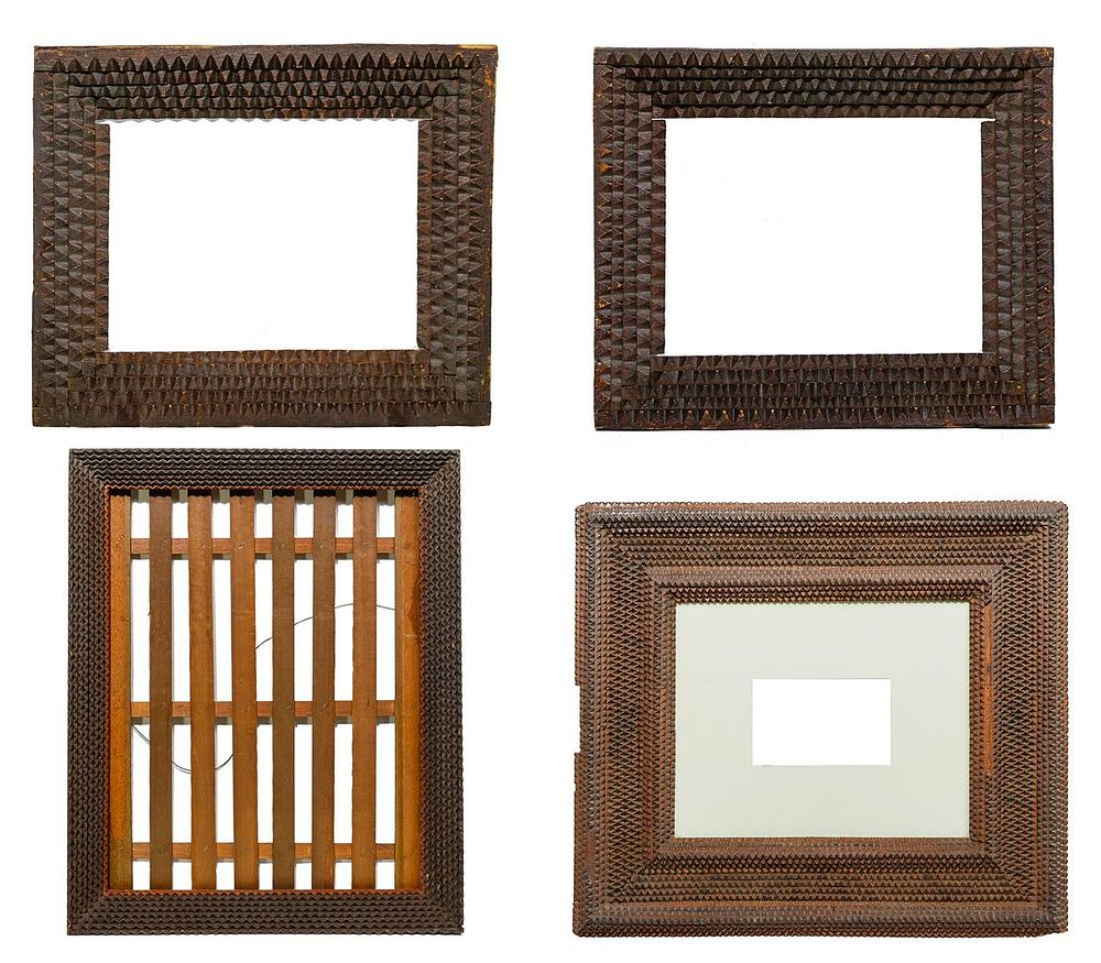 Lot 381: Tramp Art Frame Assortment