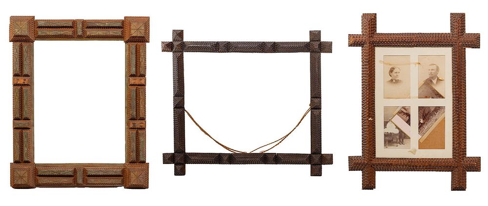 Lot 384: Tramp Art Frames