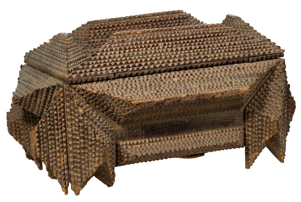 Lot 403: Tramp Art Trunk