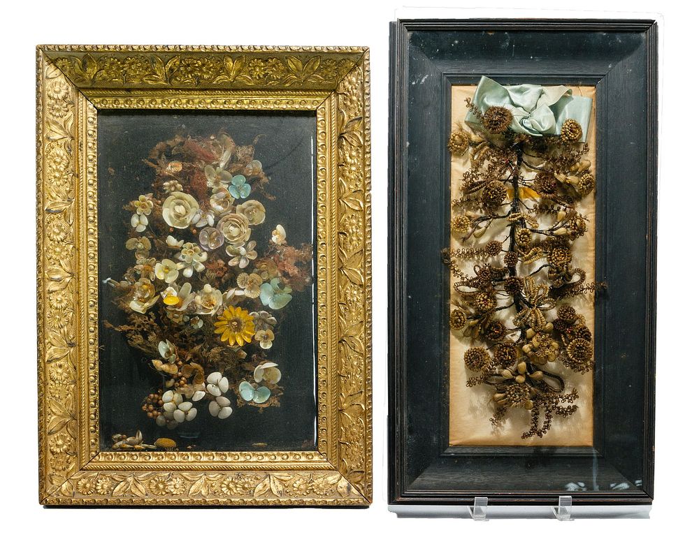 Lot 406: Victorian Shell Art and Mourning Tree