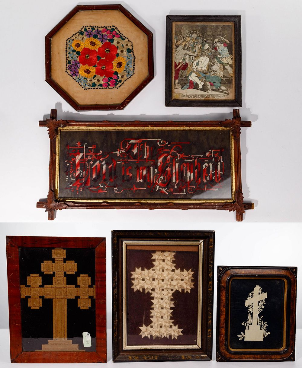 Lot 408: Framed Religious Art Assortment