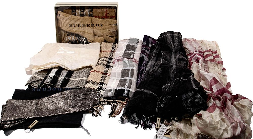 Lot 425: Burberry Glove and Scarf Assortment