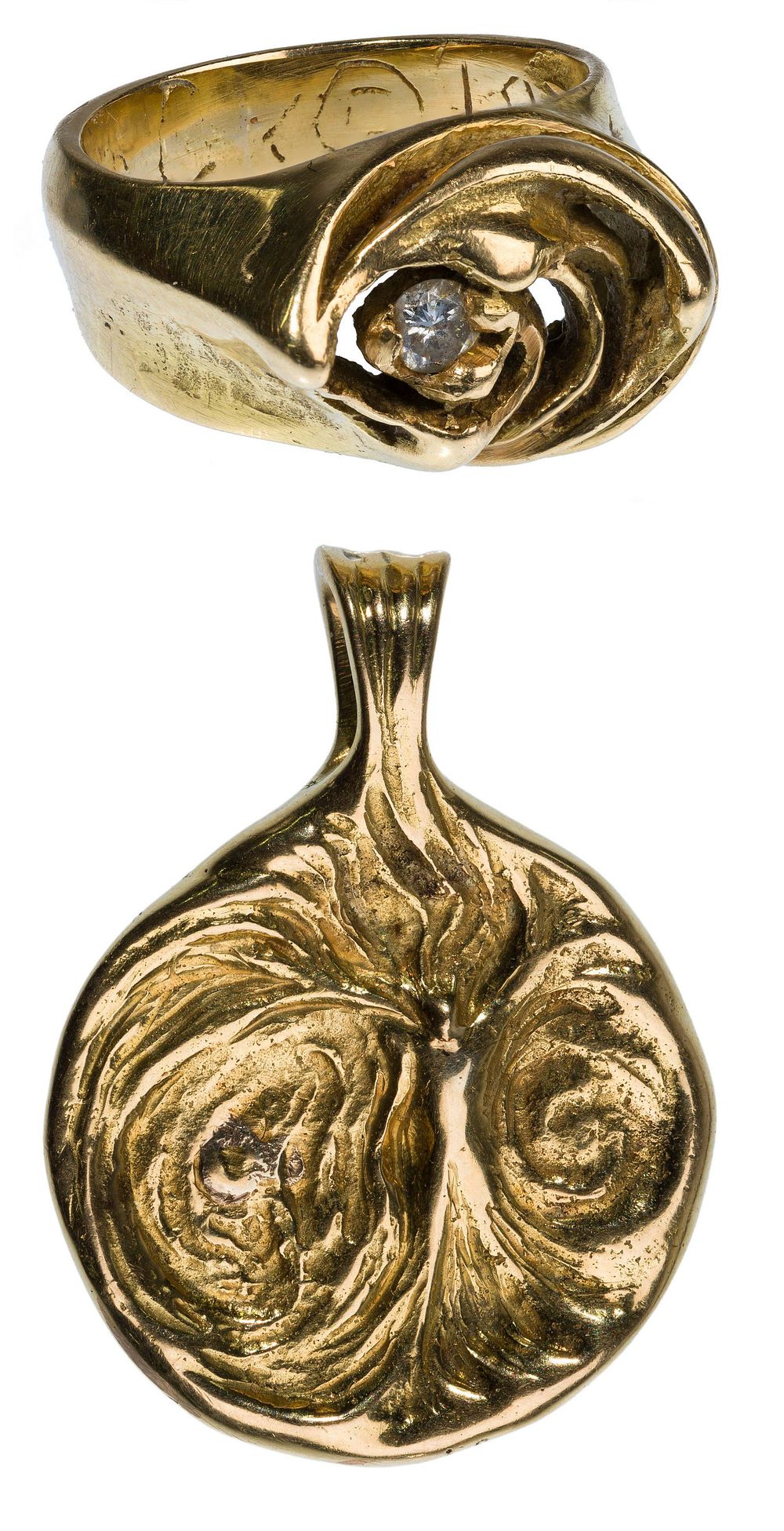 Lot 440: Jerome Cox 18k Yellow Gold Jewelry