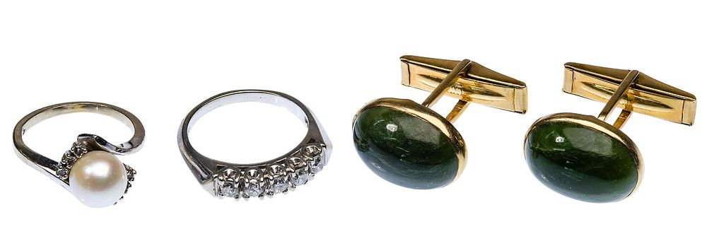 Lot 460: 14k Gold and Gemstone Jewelry Assortment
