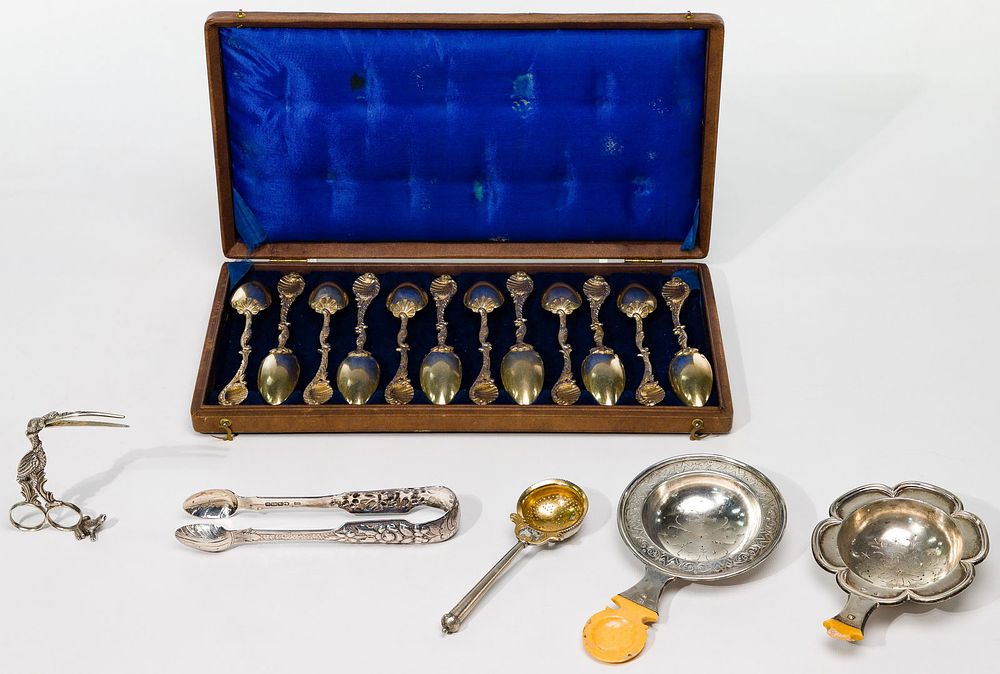Lot 504: Silver Flatware and Hollowware Assortment