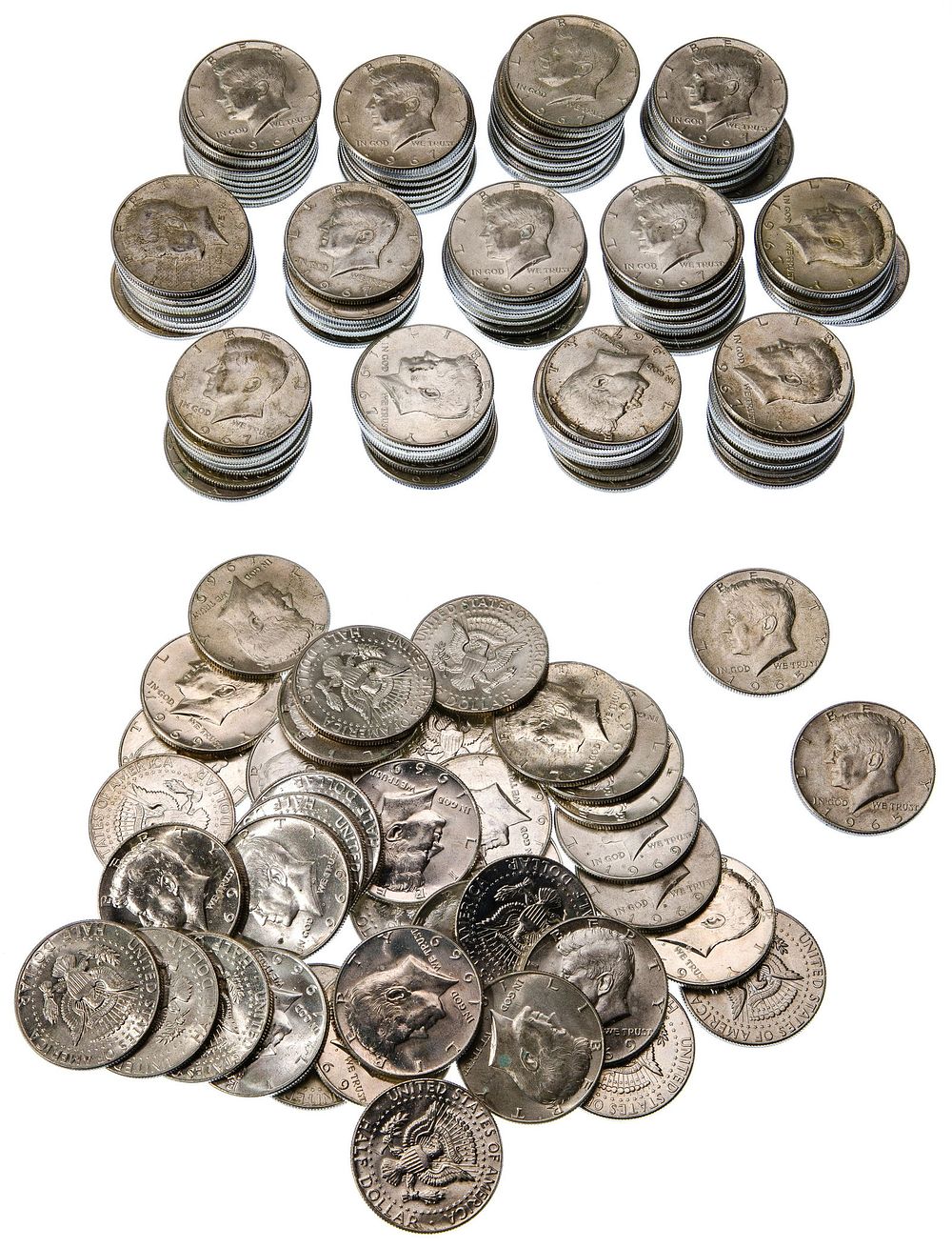 Lot 517: Kennedy 50c Clad Assortment