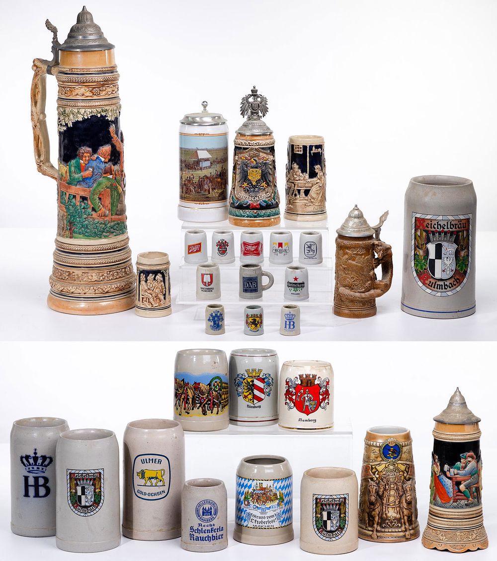 Lot 159: Beer Stein and Mug Assortment