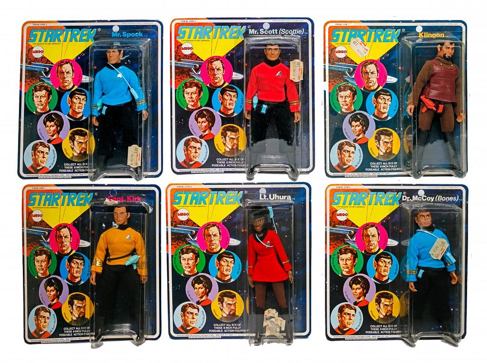 Lot 179: Star Trek Mego 1974 Action Figure Complete Set