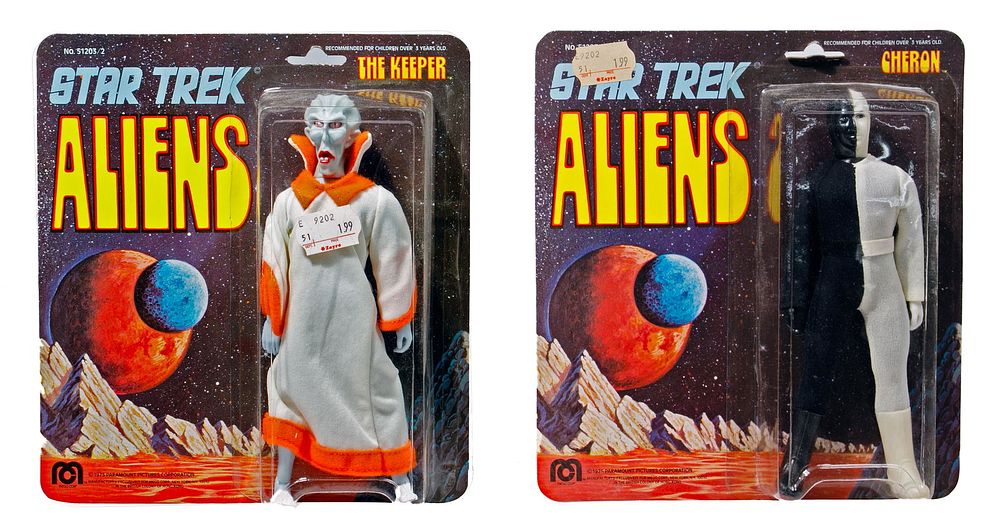 Lot 180: Star Trek 1975 'Cheron' and 'The Keeper' Aliens with