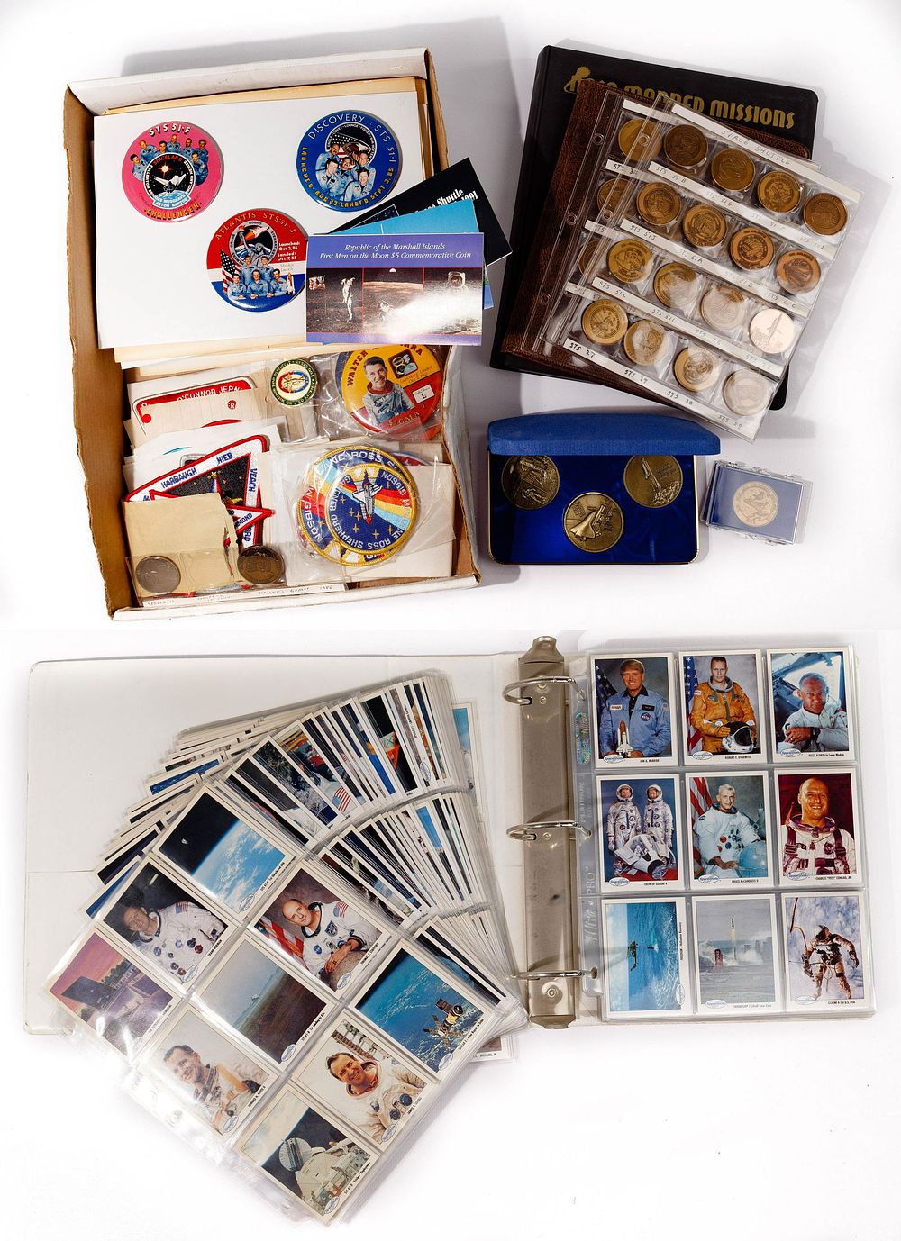 Lot 187: Space Exploration Trading Card and Token Assortment