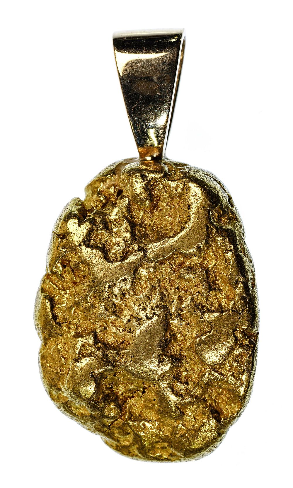 Lot 269: 21k Yellow Gold Nugget on 14k Yellow Gold Bail
